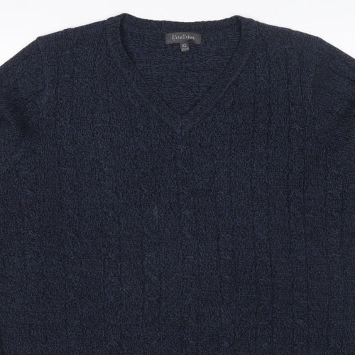 Sfera Urban Men’s Blue XL Cable Knit V-Neck Pullover Jumper