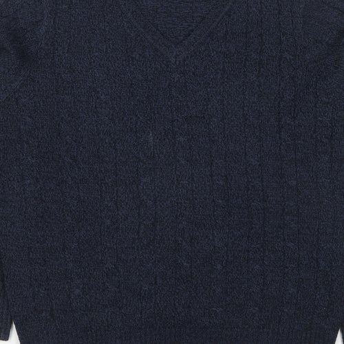Sfera Urban Men’s Blue XL Cable Knit V-Neck Pullover Jumper