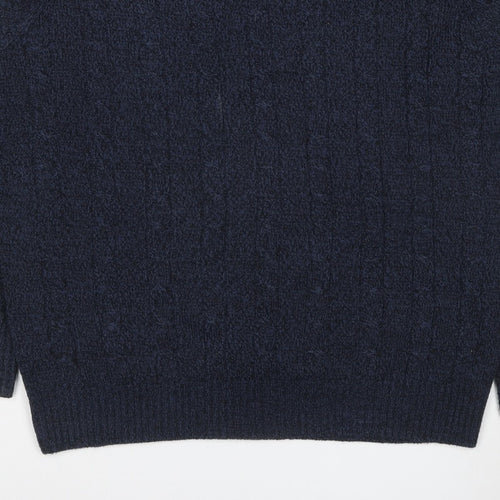 Sfera Urban Men’s Blue XL Cable Knit V-Neck Pullover Jumper