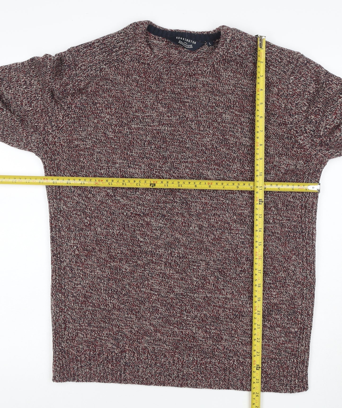 Kensington Eastside Men’s Multicoloured Knit Crew Neck Jumper L