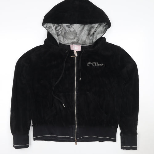 Alviero Martini 1A Classe Women’s Black XL Velour Full Zip Hoodie