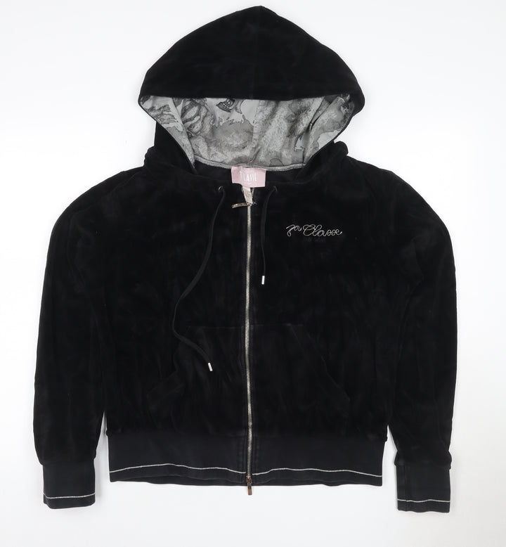 Alviero Martini 1A Classe Women’s Black XL Velour Full Zip Hoodie