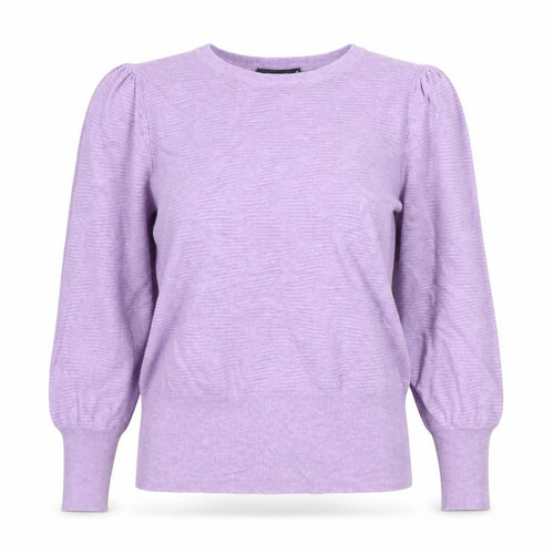 Marks & Spencer Women Purple M Lyocell Knit Puff Sleeve Jumper