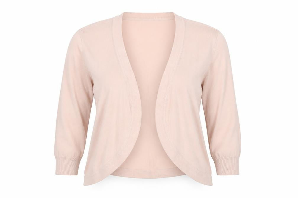 Debenhams Collection Women’s Pink Size 16 Open Knit Cardigan 3/4 Sleeve