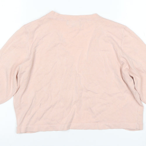 Debenhams Collection Women’s Pink Size 16 Open Knit Cardigan 3/4 Sleeve