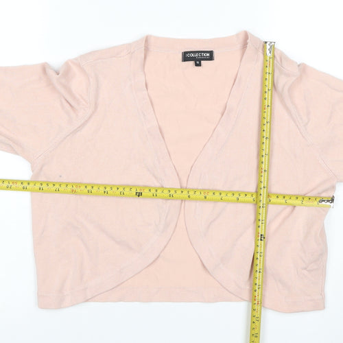 Debenhams Collection Women’s Pink Size 16 Open Knit Cardigan 3/4 Sleeve