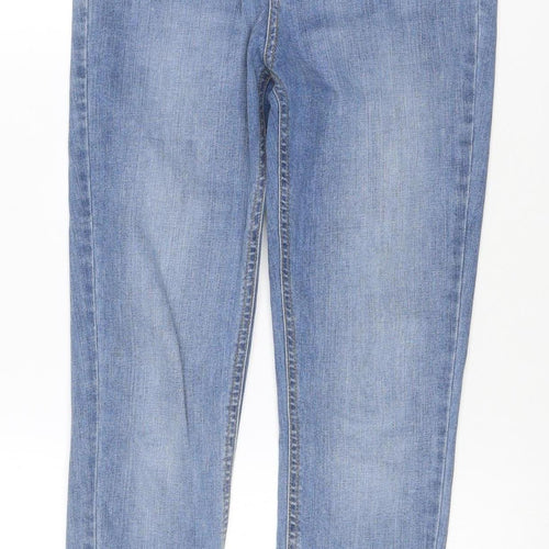 F&F Women's Blue UK 10 Skinny Mid Rise Stretch Jeans