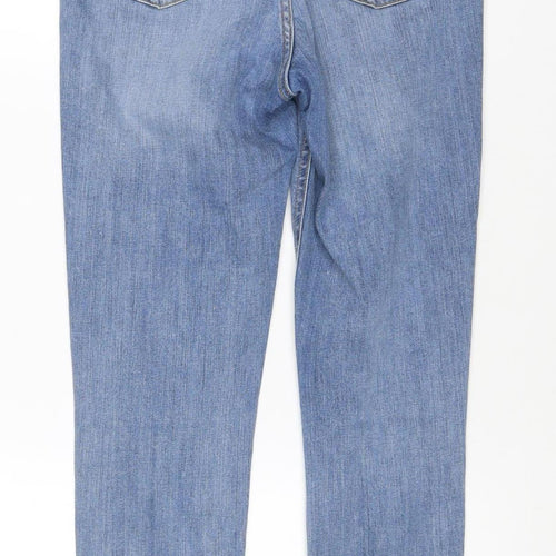 F&F Women's Blue UK 10 Skinny Mid Rise Stretch Jeans