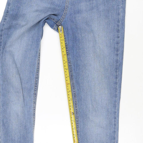 F&F Women's Blue UK 10 Skinny Mid Rise Stretch Jeans