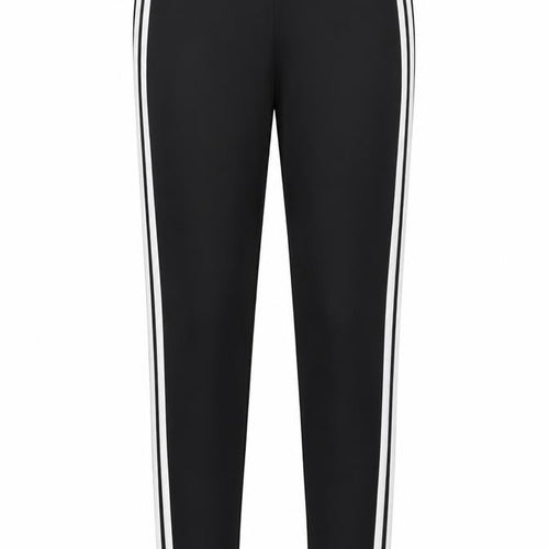 adidas Women Black UK 18 Track Pants Side Stripe Sports Trousers