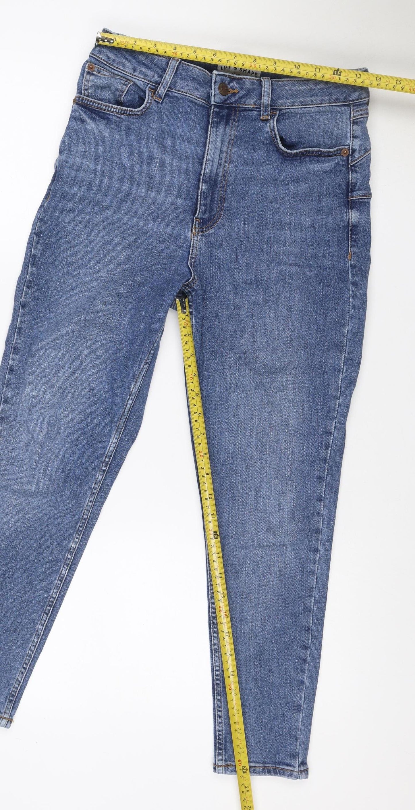 New Look Women’s Blue UK 12 Lift & Shape Skinny Stretch Jeans