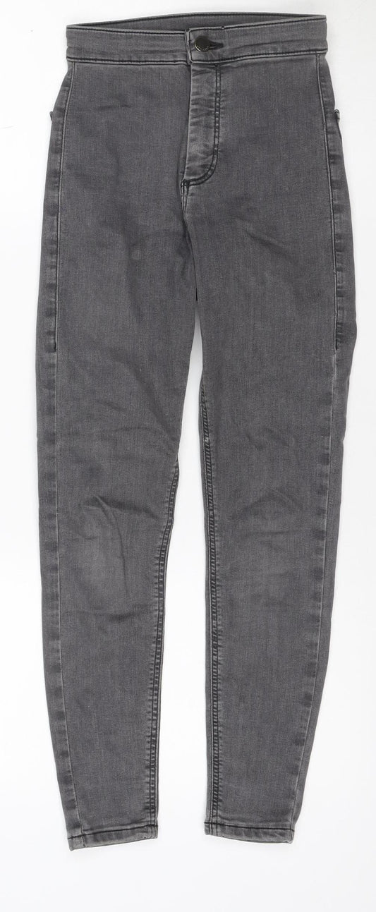 Topshop Moto Women’s Grey Skinny Jeans W25 L28 UK 6 Stretch