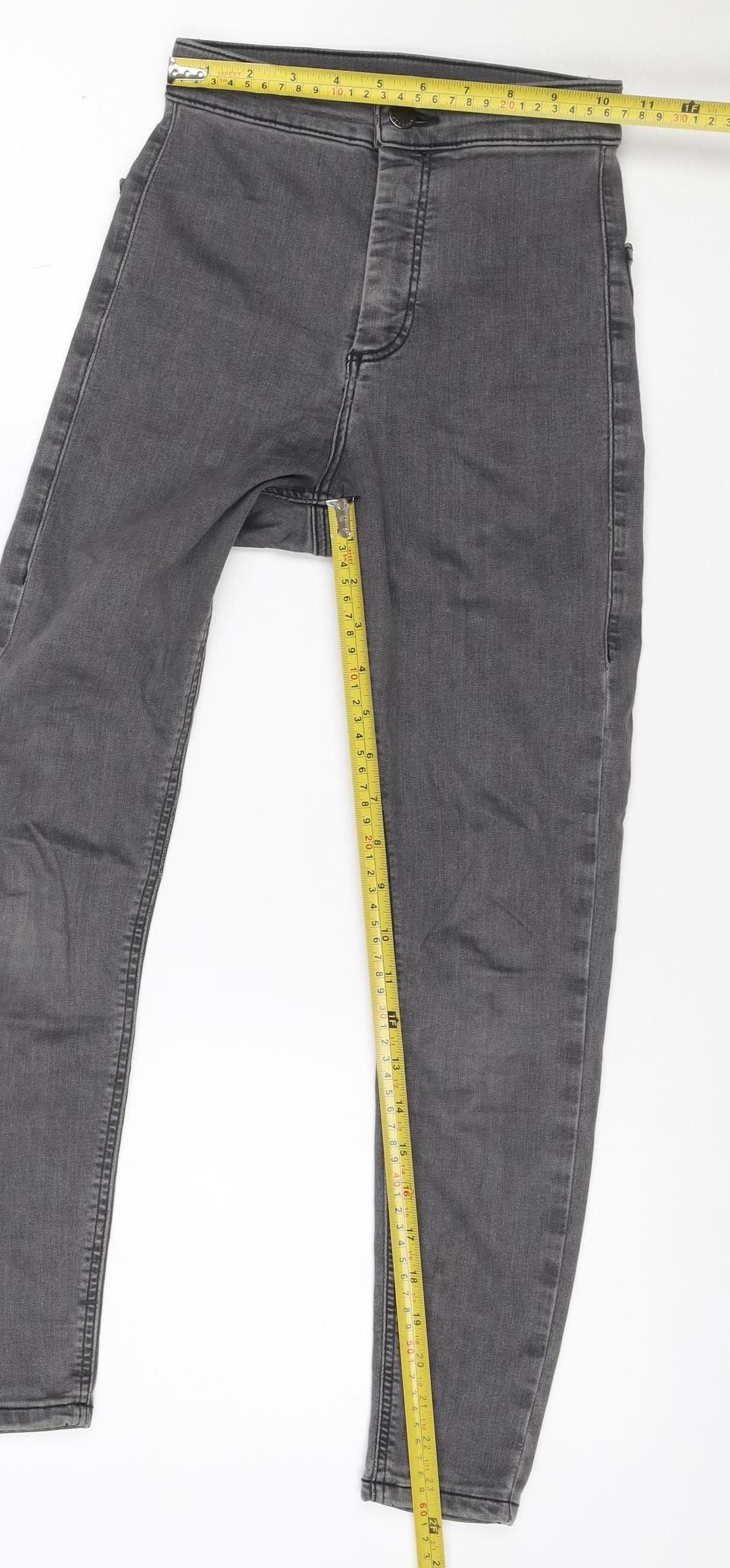 Topshop Moto Women’s Grey Skinny Jeans W25 L28 UK 6 Stretch