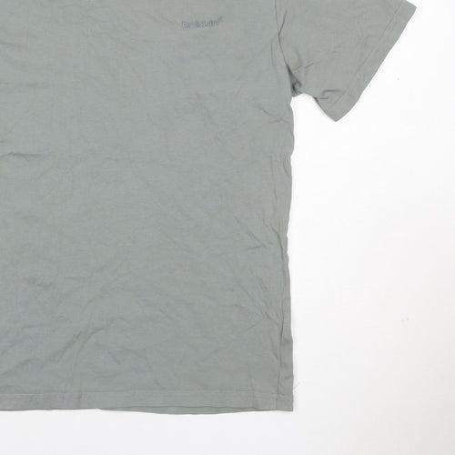 Bekkin Unisex Adults Grey M Basic Crew Neck Short Sleeve T-Shirt