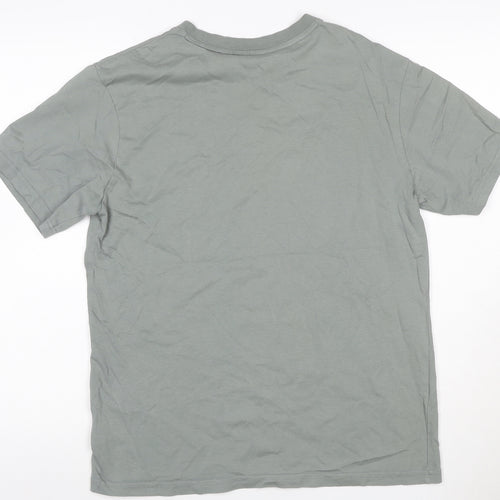 Bekkin Unisex Adults Grey M Basic Crew Neck Short Sleeve T-Shirt
