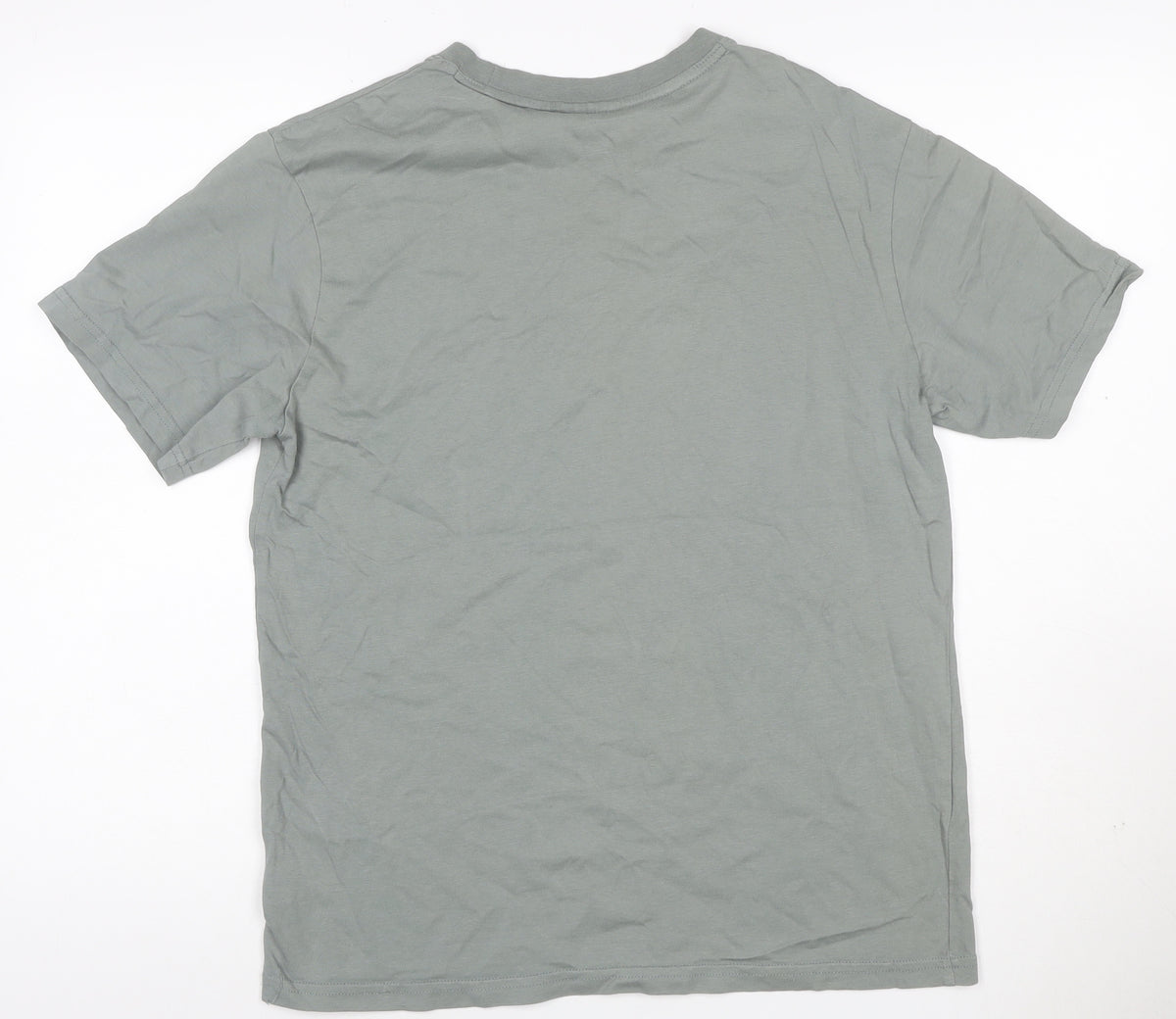 Bekkin Unisex Adults Grey M Basic Crew Neck Short Sleeve T-Shirt