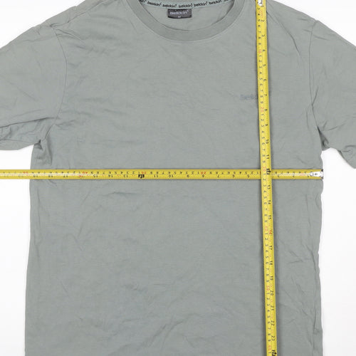 Bekkin Unisex Adults Grey M Basic Crew Neck Short Sleeve T-Shirt