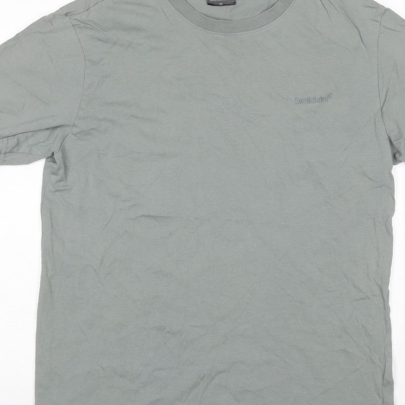 Bekkin Unisex Adults Grey M Basic Crew Neck Short Sleeve T-Shirt