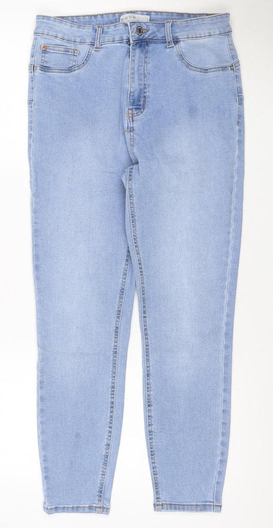 Denim Co Women Blue UK 14 High Rise Straight Stretch Jeans