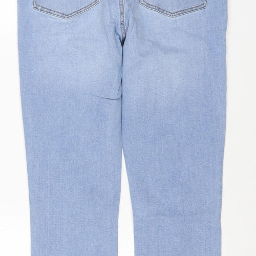 Denim Co Women Blue UK 14 High Rise Straight Stretch Jeans