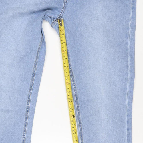 Denim Co Women Blue UK 14 High Rise Straight Stretch Jeans