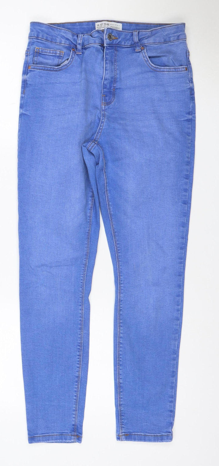 Primark Women Blue UK 14 Skinny Stretch Denim Jeans 5-Pocket