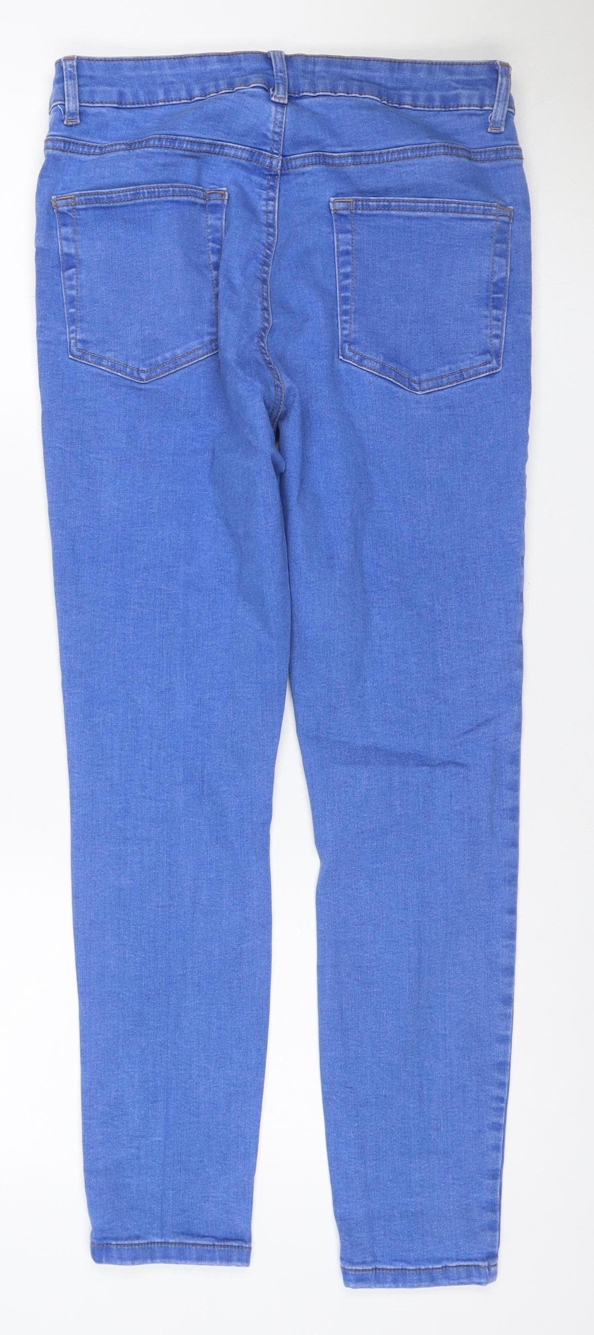 Primark Women Blue UK 14 Skinny Stretch Denim Jeans 5-Pocket