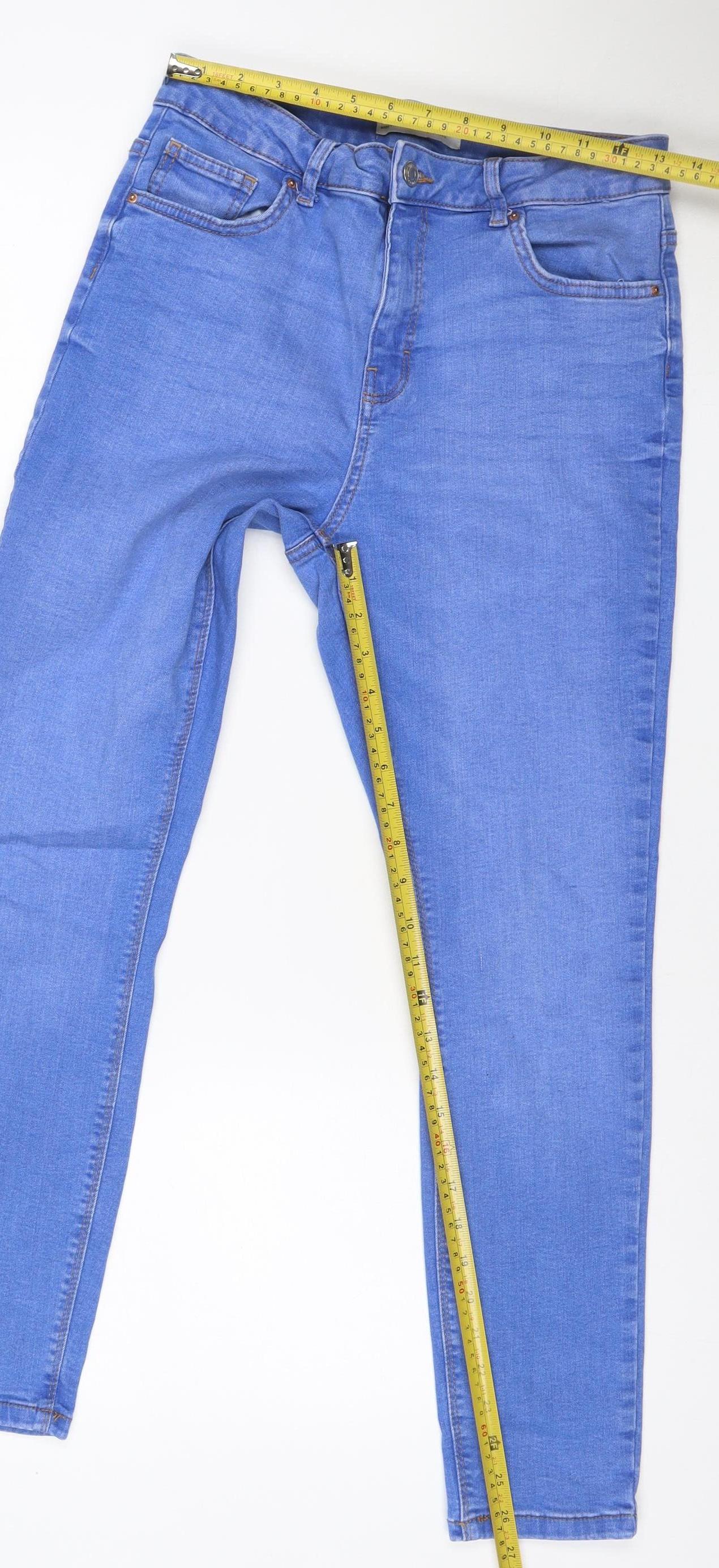 Primark Women Blue UK 14 Skinny Stretch Denim Jeans 5-Pocket