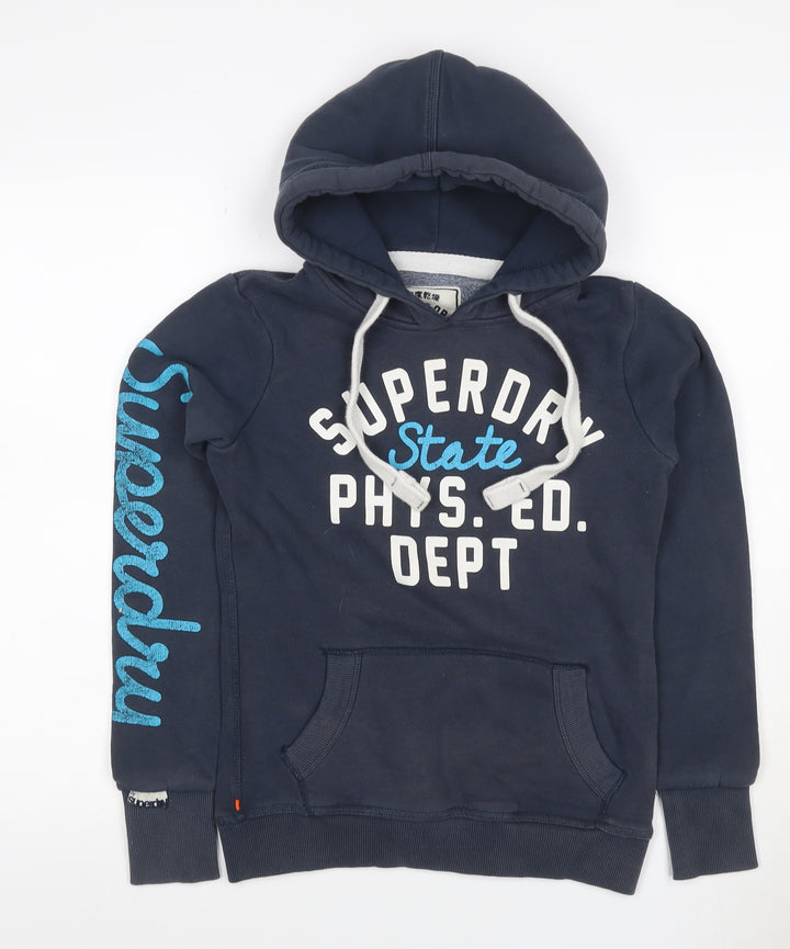 Superdry Teens Navy XXS Pullover Graphic Print Hoodie