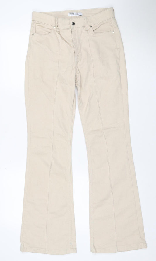 Denim Co. Women’s Beige UK 10 Mid Rise Bootcut Stretch Jeans