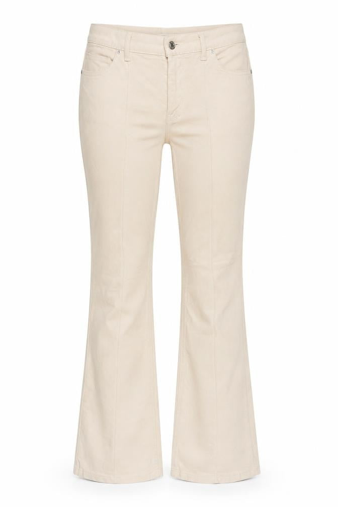 Denim Co. Women’s Beige UK 10 Mid Rise Bootcut Stretch Jeans