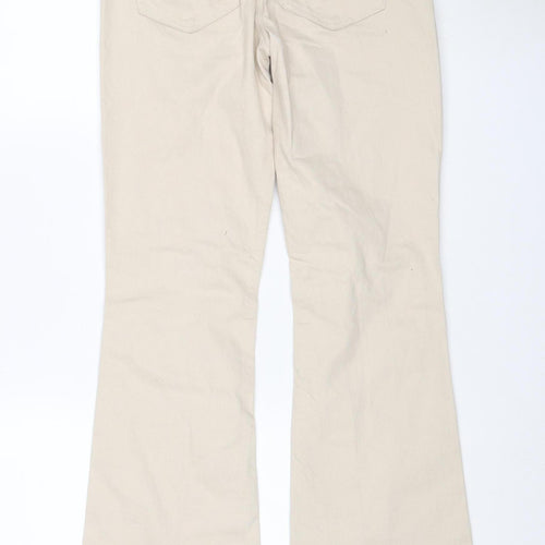 Denim Co. Women’s Beige UK 10 Mid Rise Bootcut Stretch Jeans