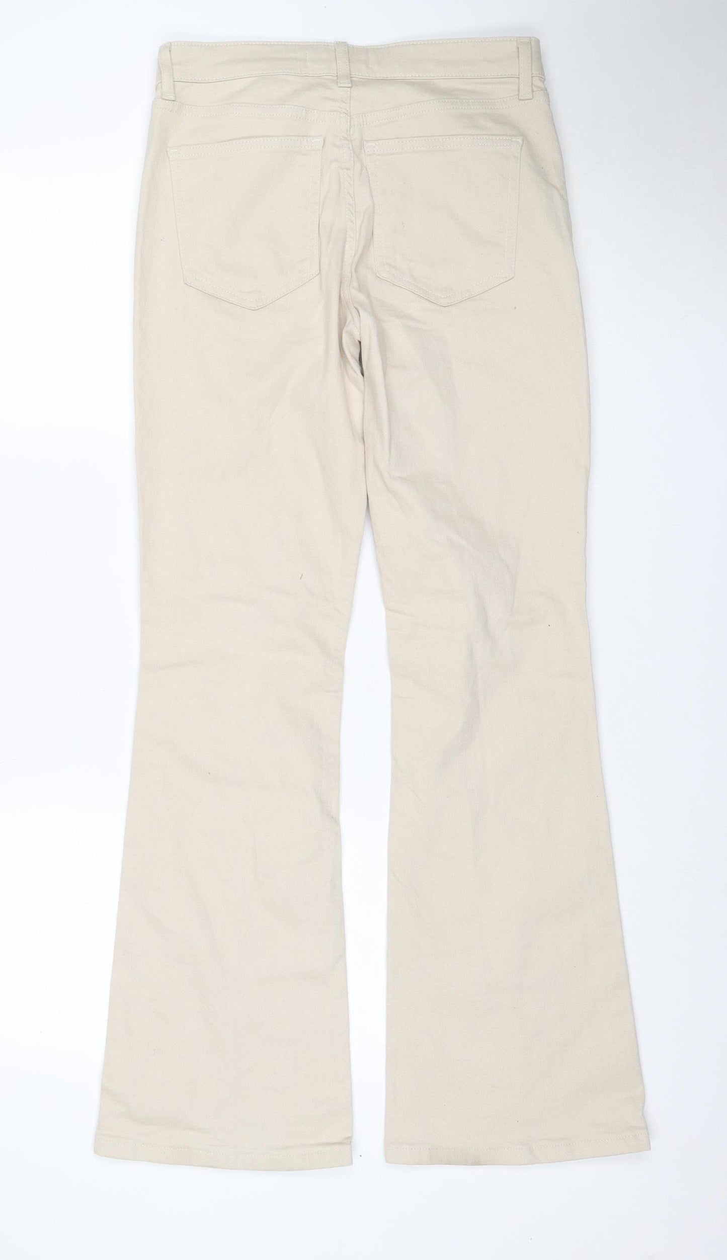 Denim Co. Women’s Beige UK 10 Mid Rise Bootcut Stretch Jeans