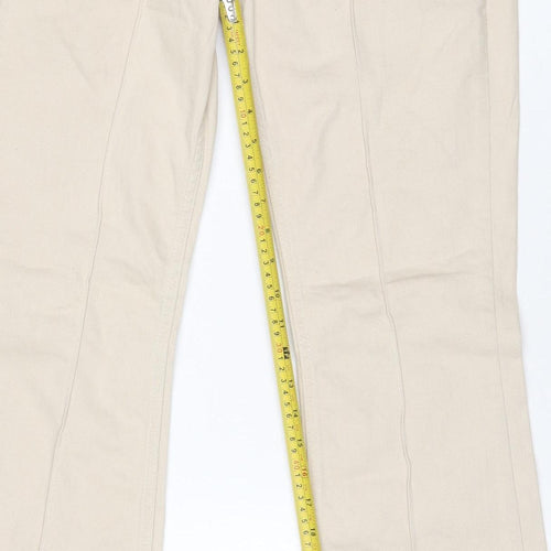 Denim Co. Women’s Beige UK 10 Mid Rise Bootcut Stretch Jeans