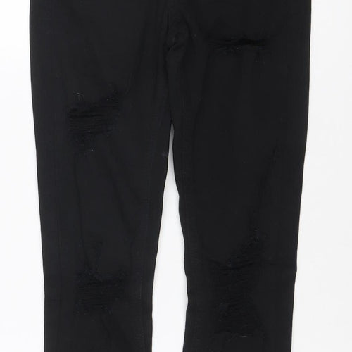 Topshop Jamie Women’s Black UK 6 Petite High Rise Distressed Skinny Jeans