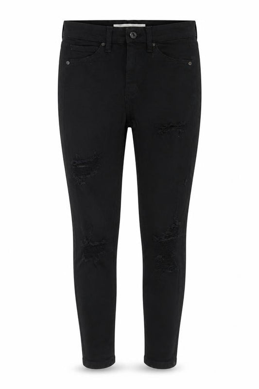 Topshop Jamie Women’s Black UK 6 Petite High Rise Distressed Skinny Jeans