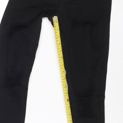 Topshop Jamie Women’s Black UK 6 Petite High Rise Distressed Skinny Jeans