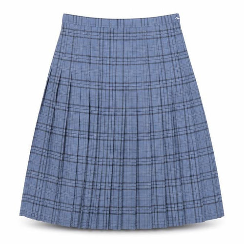 Honor Milburn EWM Women Blue Plaid Pleated Knee Length Skirt UK 16