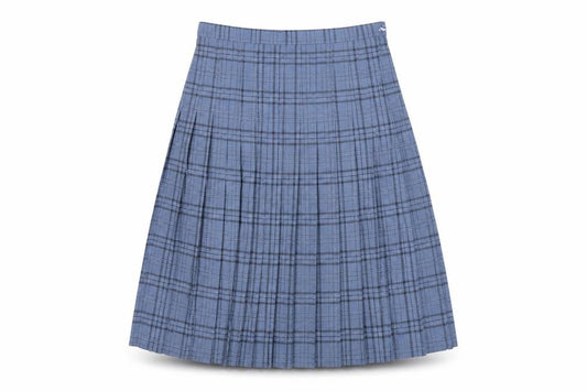 Honor Milburn EWM Women Blue Plaid Pleated Knee Length Skirt UK 16