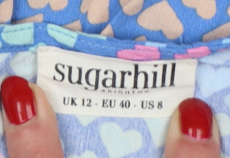 Sugarhill Brighton Women’s Multicoloured Heart Maxi Dress UK 12
