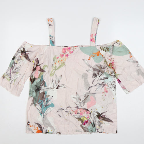 Next Women’s Multicoloured Floral Cold Shoulder Camisole Blouse UK 12