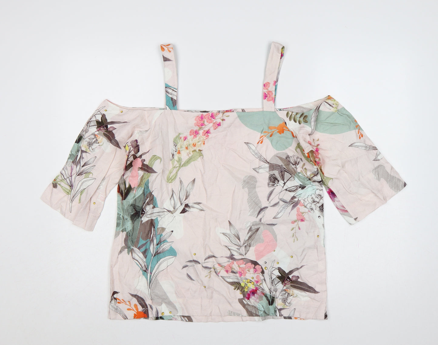 Next Women’s Multicoloured Floral Cold Shoulder Camisole Blouse UK 12