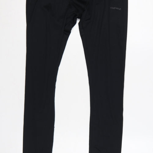 Campri Men’s Black L Compression Running Gym Leggings Stretch