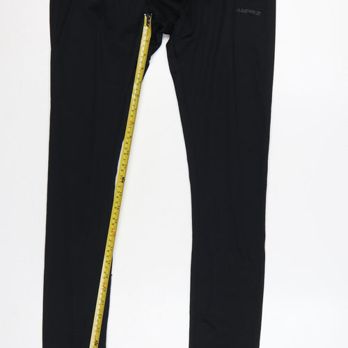 Campri Men’s Black L Compression Running Gym Leggings Stretch