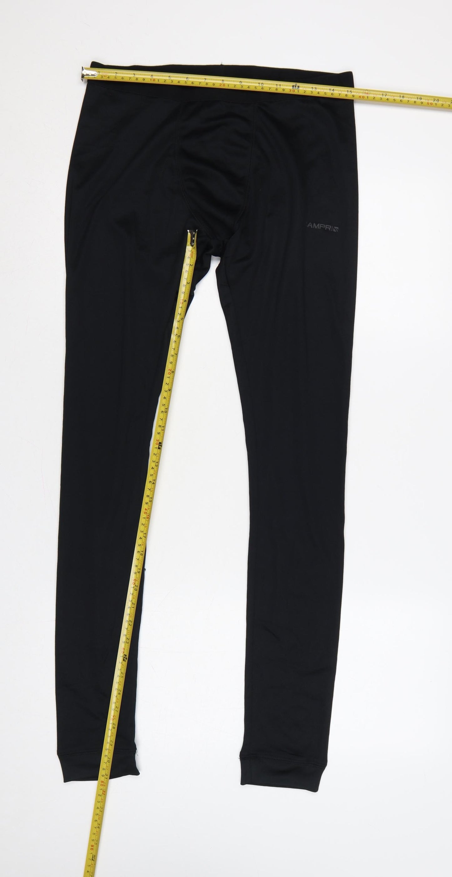 Campri Men’s Black L Compression Running Gym Leggings Stretch
