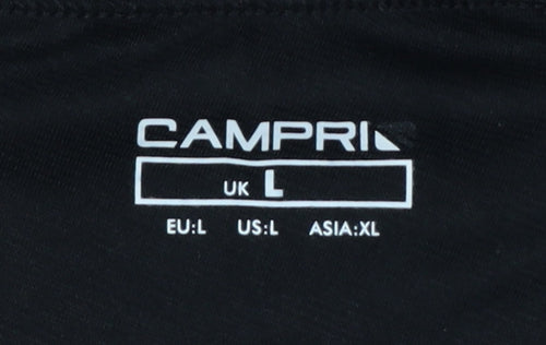 Campri Men’s Black L Compression Running Gym Leggings Stretch
