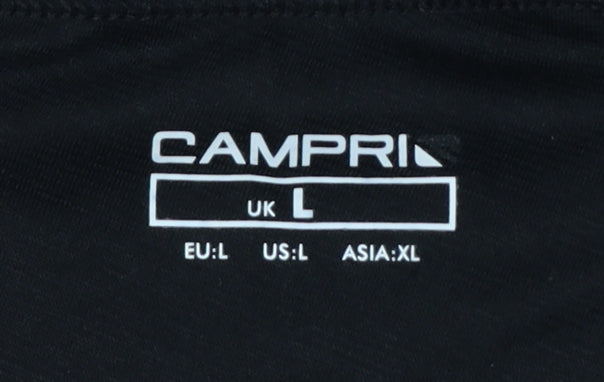 Campri Men’s Black L Compression Running Gym Leggings Stretch