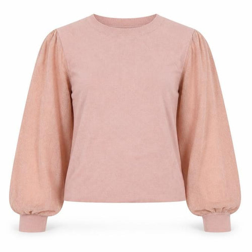 Mango Women’s Pink Size 8 Fine Knit Balloon Sleeve Jumper