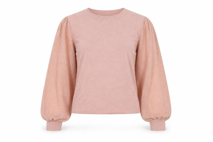 Mango Women’s Pink Size 8 Fine Knit Balloon Sleeve Jumper