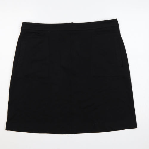 Roman Women Black Size 20 Knee Length Pencil Skirt Pockets Zip